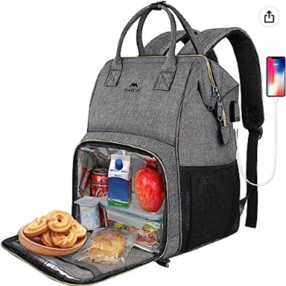 Bags | Lunch Backpack Insulated Cooler Backpack Lunch Box Laptop ...